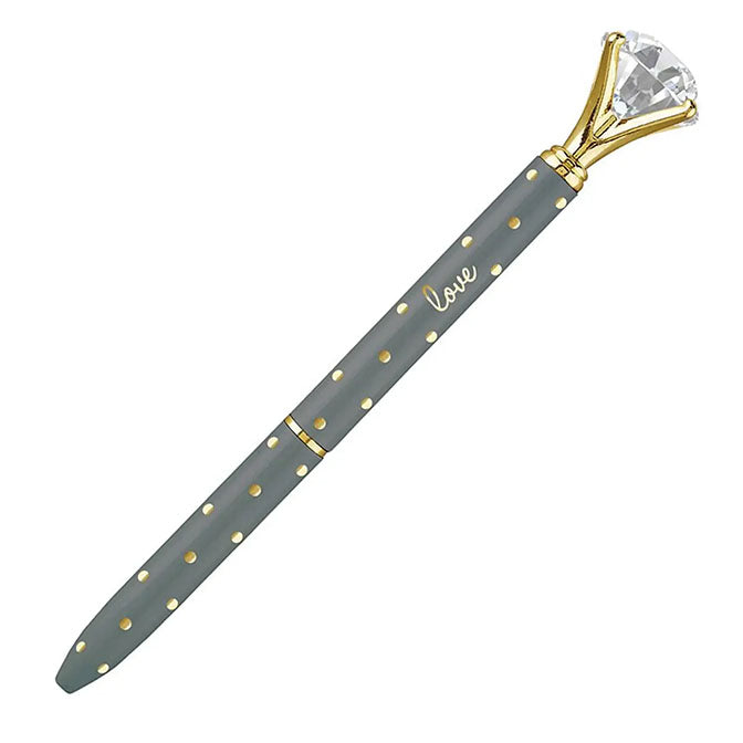 Gem Pen Grey/ Gold Dot