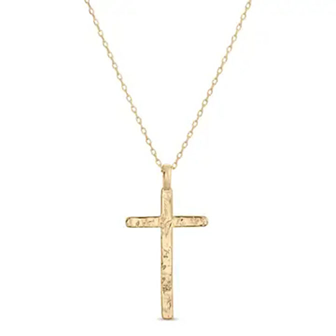 Gilded Cross Pendant Necklace