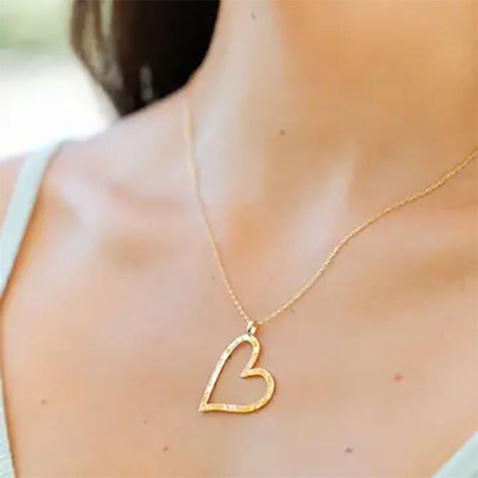 Gilded Heart Pendant Necklace