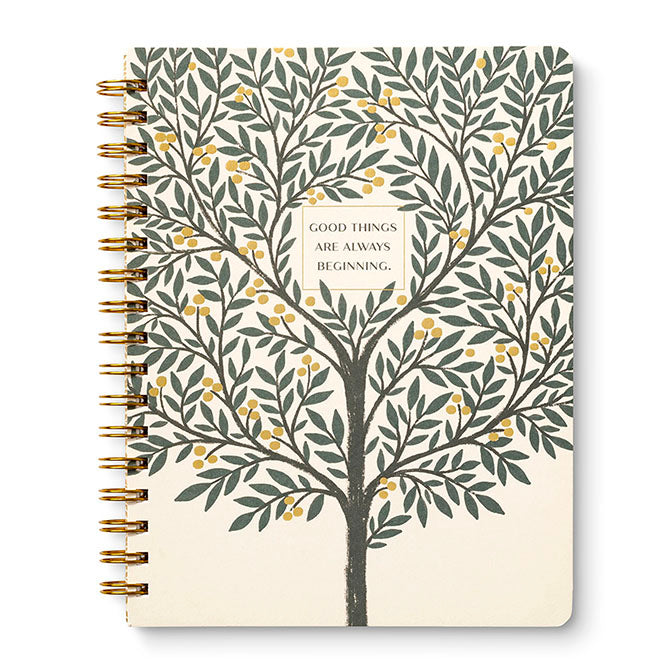 Good Things Are Always Beginning Spiral Notebook