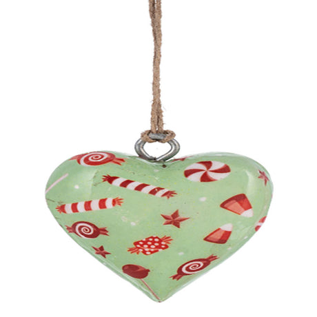 Mini Heart Ornament-Gingerbread