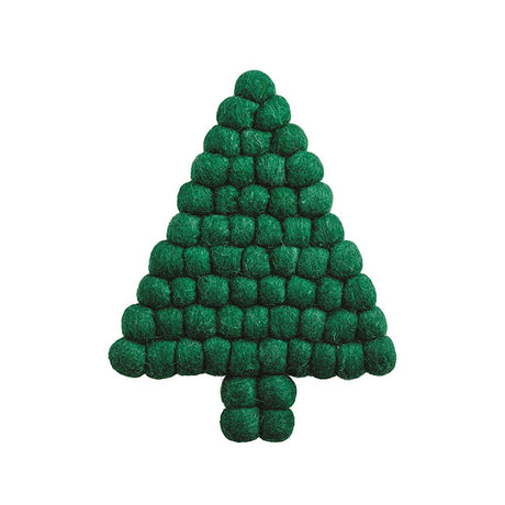Tree Felted Pom Trivet