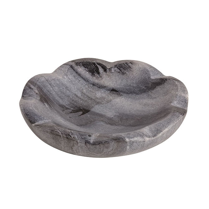 Grey Marble Scallop Dish
