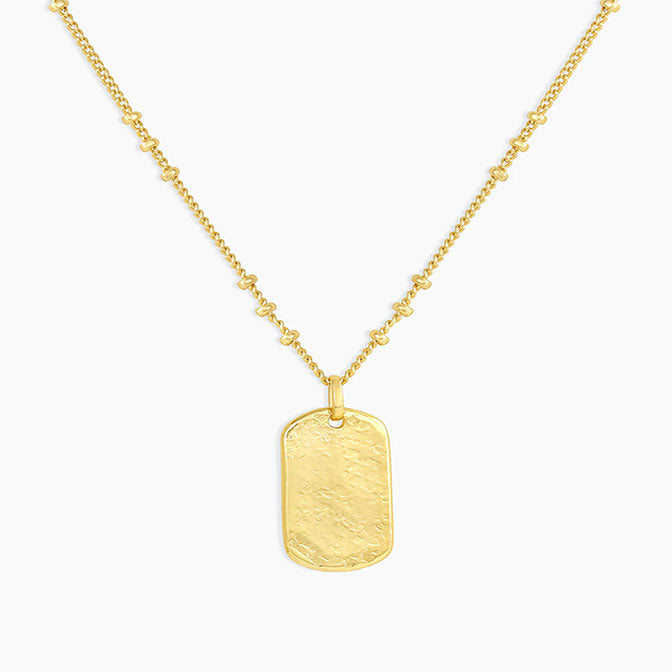 Griffin Dog Tag Necklace-Gold