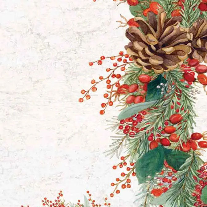 Paper Guest Towel Merry & Bright Wreaths Christmas