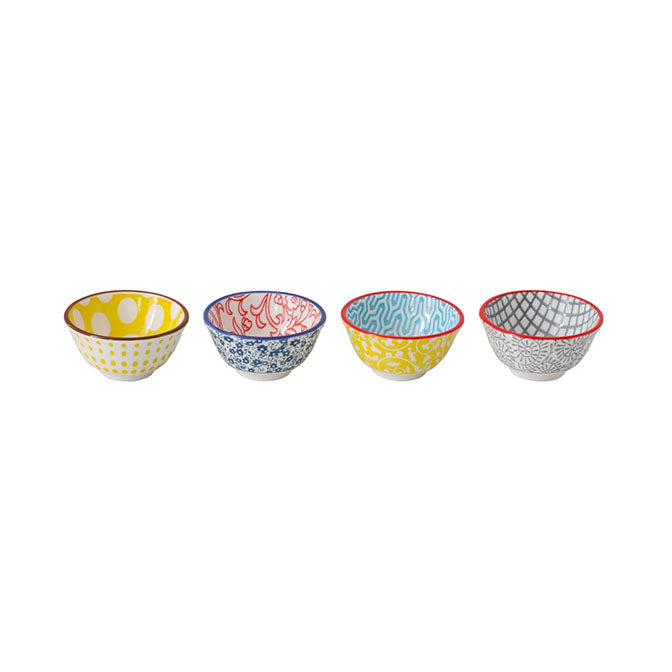 Hand-Stamped Stoneware Pinch Pot, 4 Assorted Styles