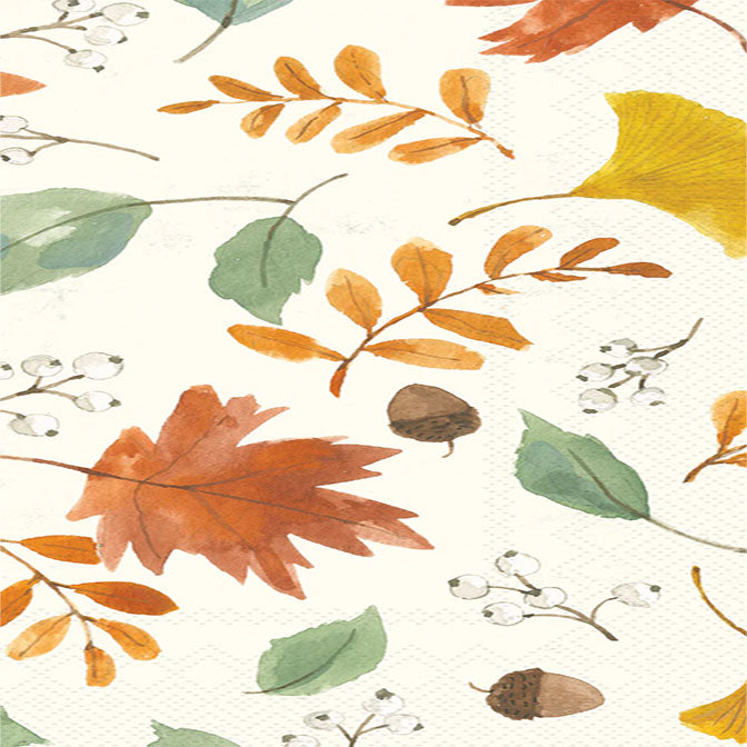 Harvest Leaves Allover Guest Towel