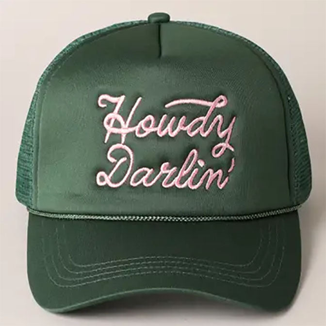 Howdy Darlin' Embroidered Mesh Trucker Hat