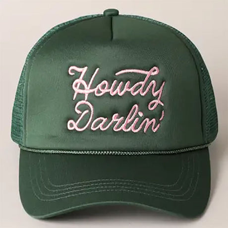 Howdy Darlin' Embroidered Mesh Trucker Hat
