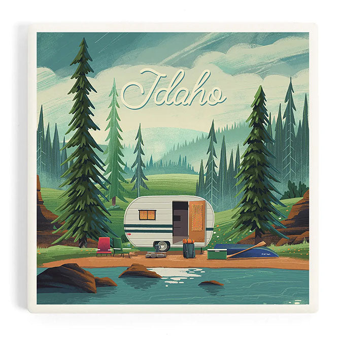 Idaho Camper Ceramic Coaster