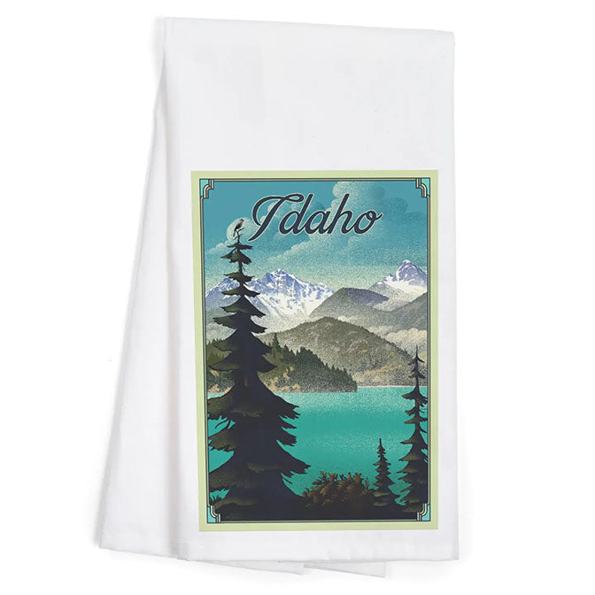 Organic Idaho Lake Scene Lithograph