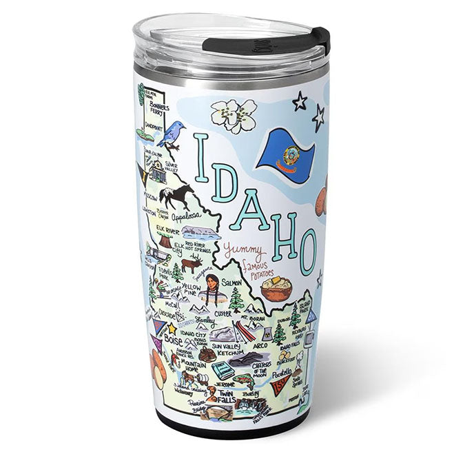 Swig Life, 22oz Stainless Steel Tumbler, Idaho White/Blue