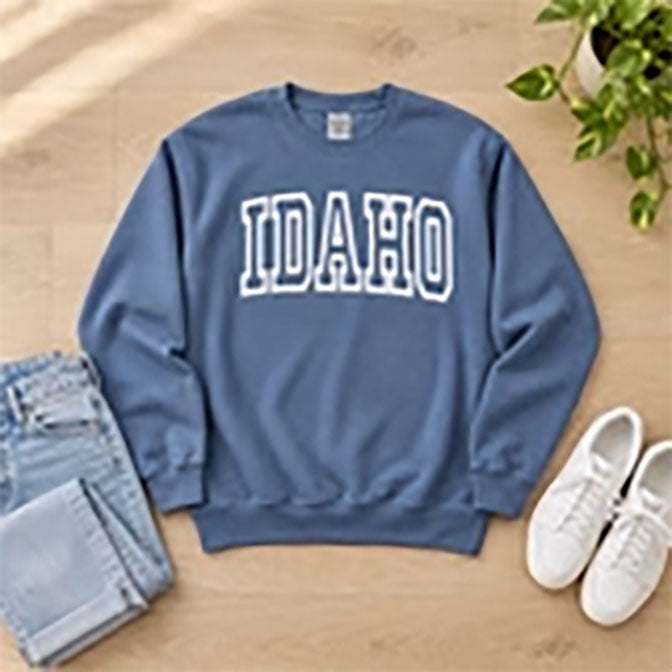 IDAHO Varsity Puff Crewneck