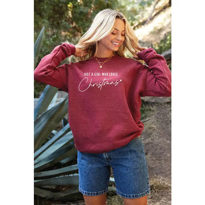 Just a Girl Who Loves Christmas Sweatshirt