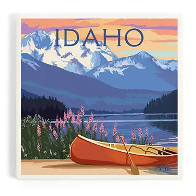 Idaho Lake Scene and Canoe