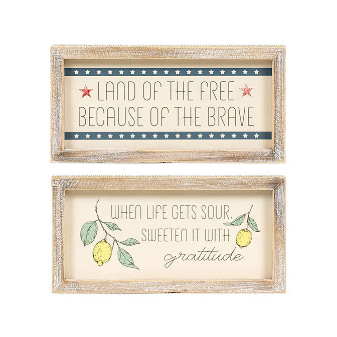 Land of the Free Reversible Sign