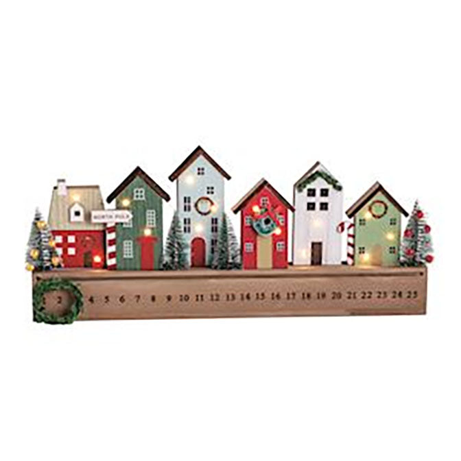 Light-Up Christmas Village Countdown Calendar