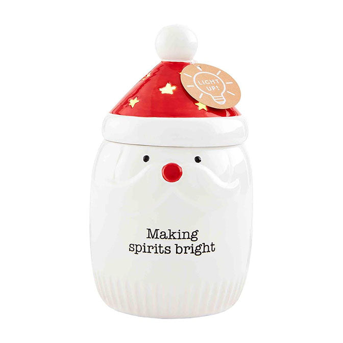 Light Up Santa Canister