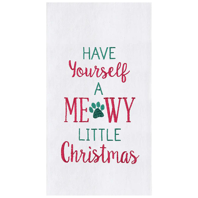 Meowy Christmas Kitchen Towel