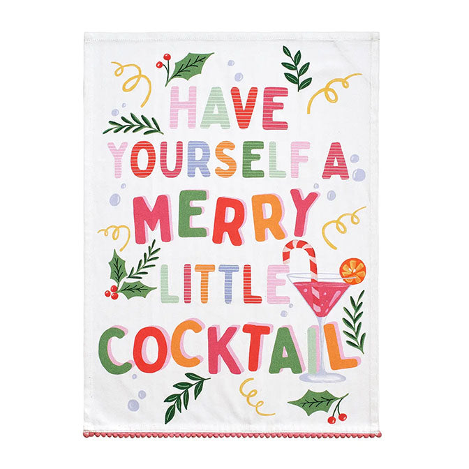 Merry Cocktail Kitchen Towel