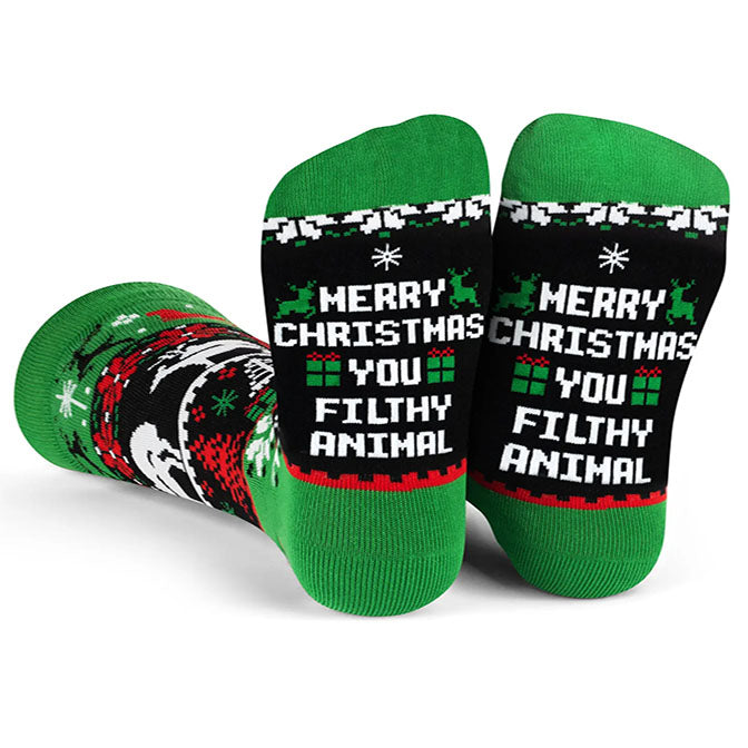 Merry Xmas You Filthy Animal Socks