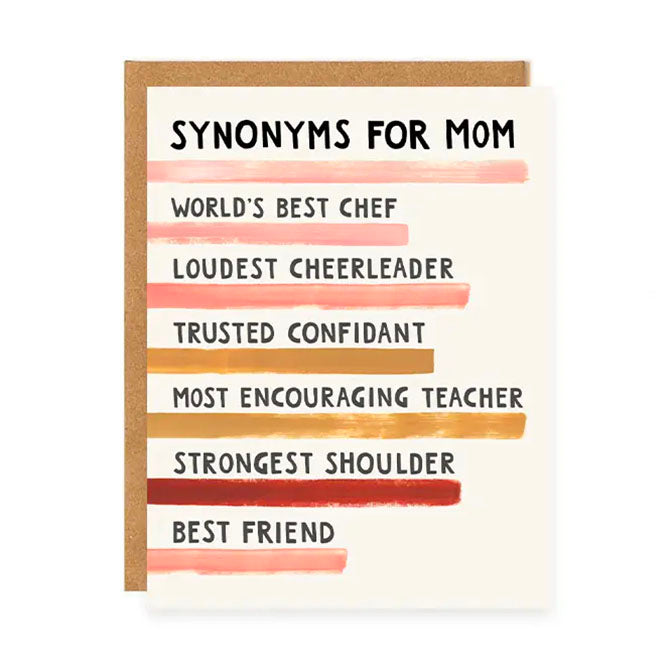 Mother's Day Synonyms Greeting Card