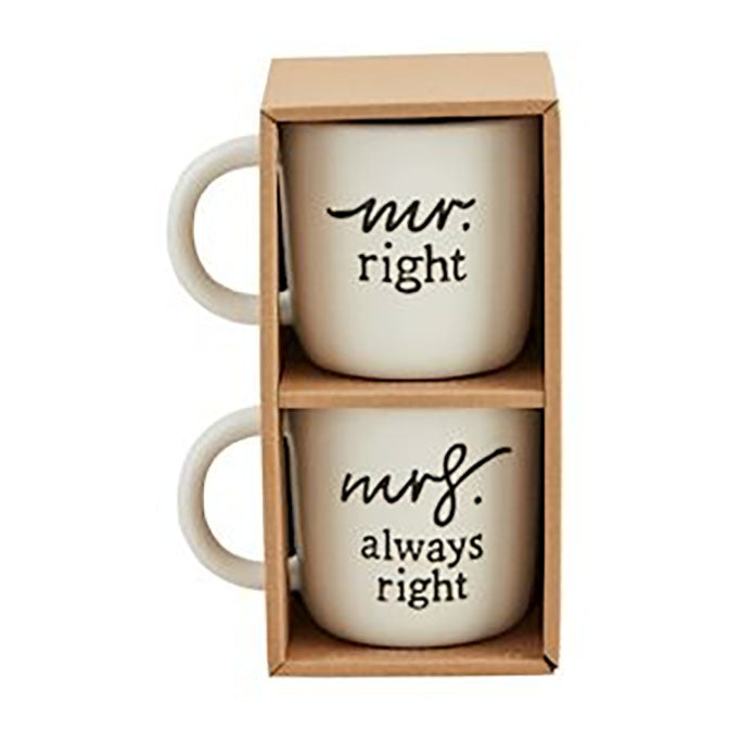 Mr. Right & Mrs. Always Right Mug Set