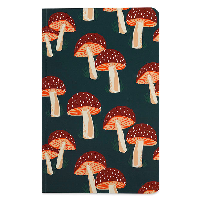 Navy Mushrooms classic layflat notebook- lined