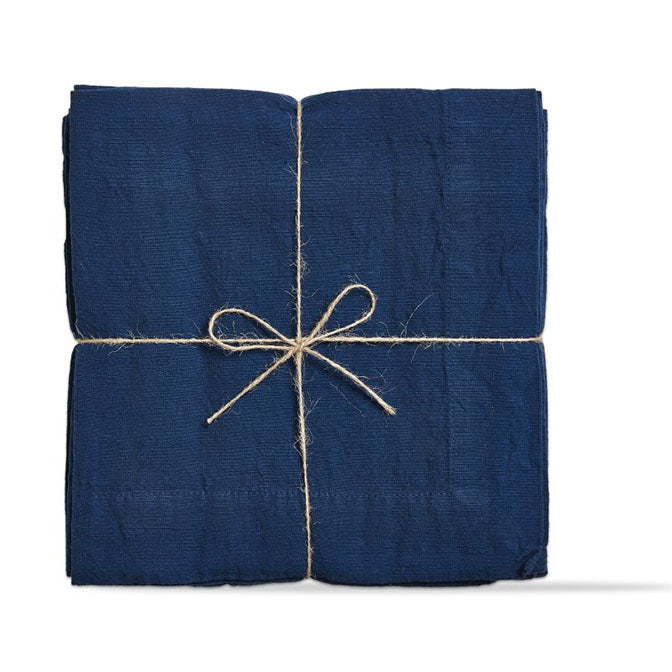 Navy Slub Threads Napkin Set of 4