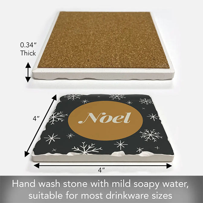 Thirstystone "Noel" Single Absorbent Stone Coaster
