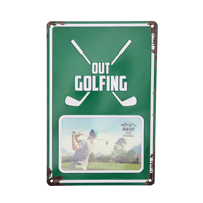 Out Golfing Tin Frame-8"x11.75"