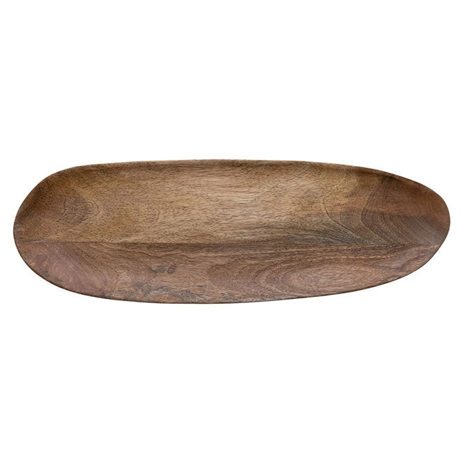 Oval Mango Wood Tray, Natural