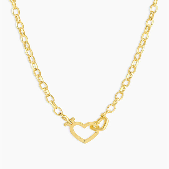 Parker Heart Necklace Gold