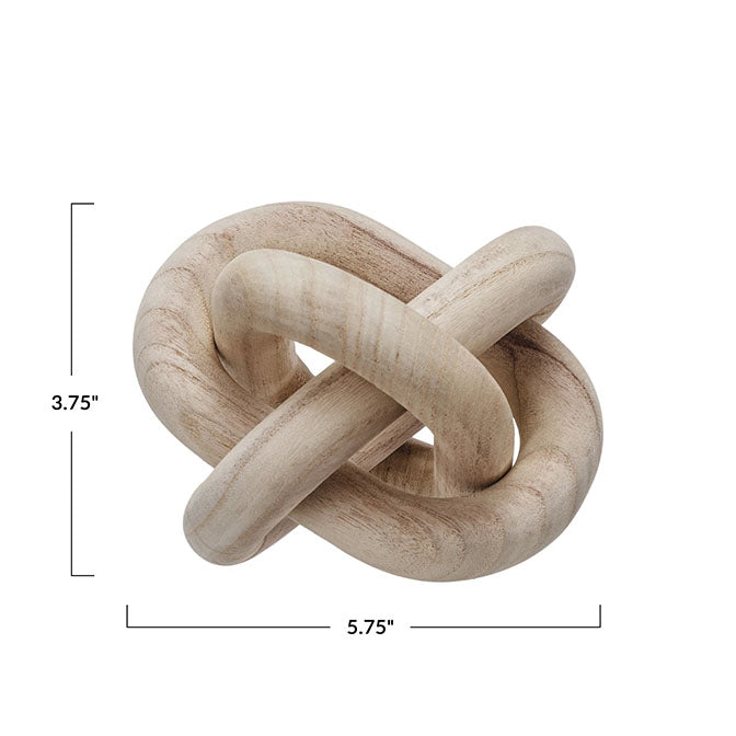 Pine Wood Chain Décor w/ 3 Links, Natural