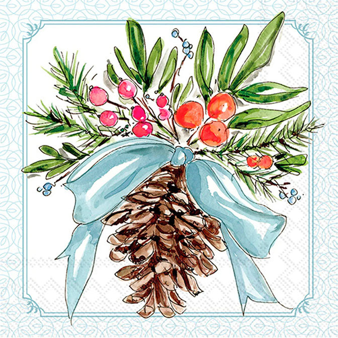 Pinecones and Ribbons Lunch Napkin