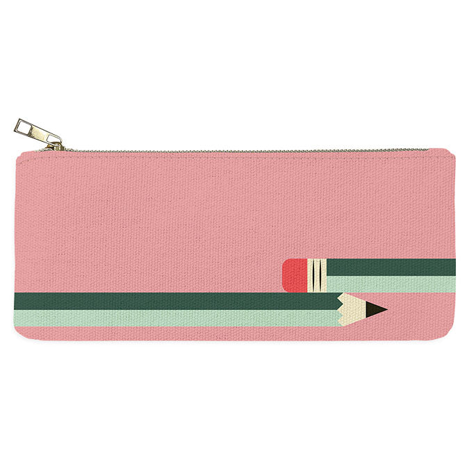 Book Smarts Pink Pencil Pouch