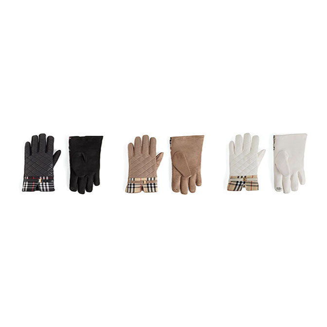 Plaid Puffer Touchscreen Glove
