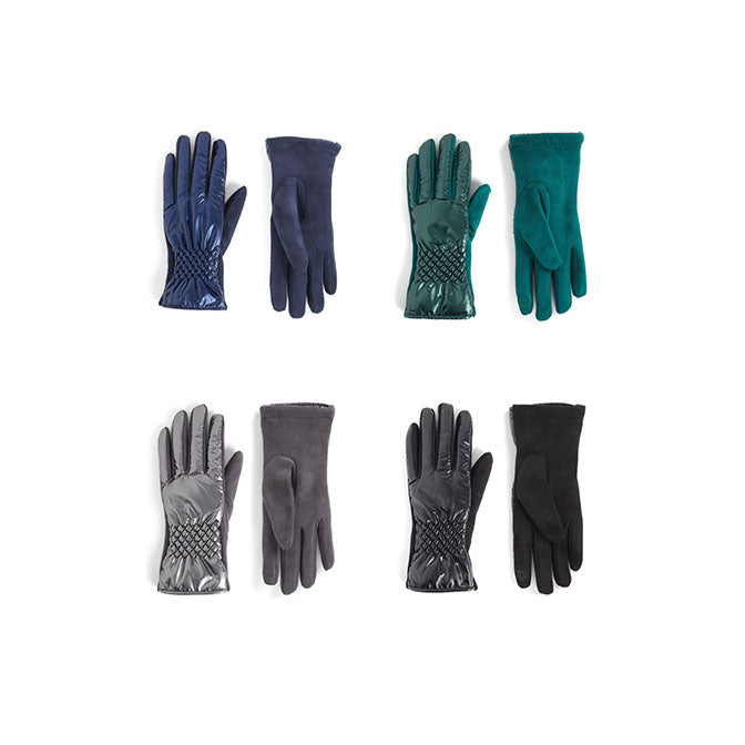 Puffer Pucker Wrist Touchscreen Glove