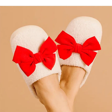 Fuzzy Slippers-Betty Bow