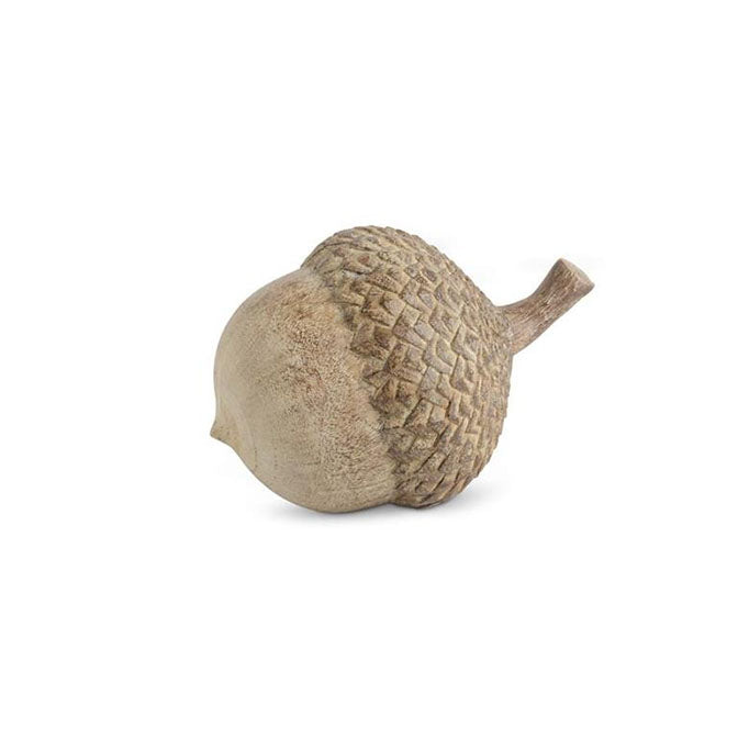 3.5 Inch Whitewashed Brown Resin Acorn