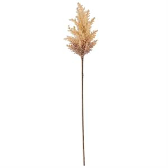 35 Inch Flocked Light Brown w/Peach Pampas Grass
