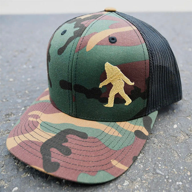 Sasquatch Silhouette Trucker Cap- Camo