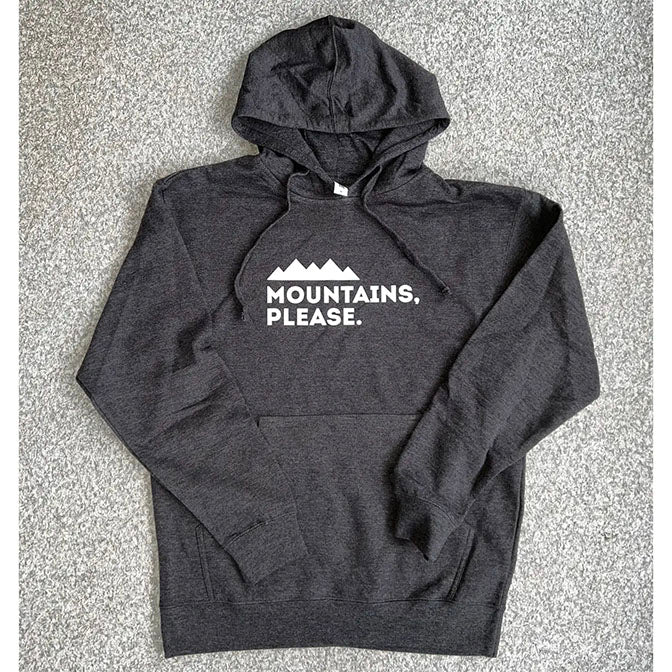 Mountains Please Hoodie - Charcoal Heather