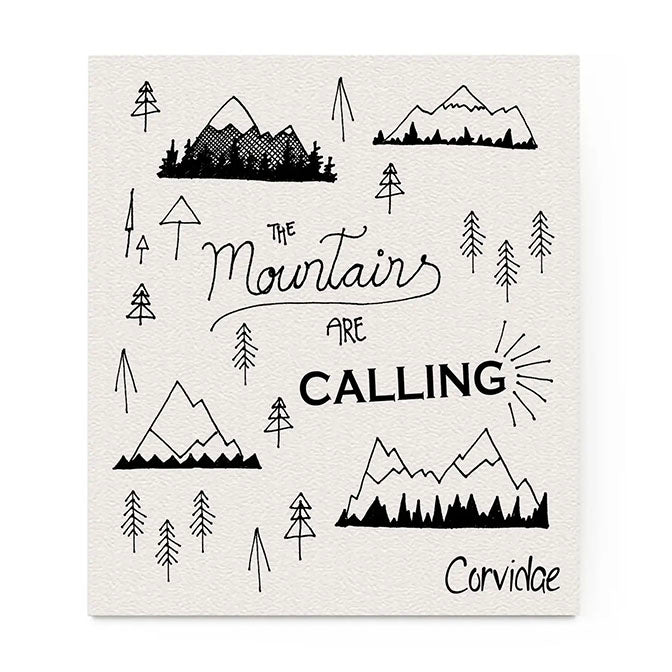 Mountain Are Calling Swedish Dish Cloth