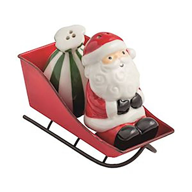Santa Sleigh Salt & Pepper Set