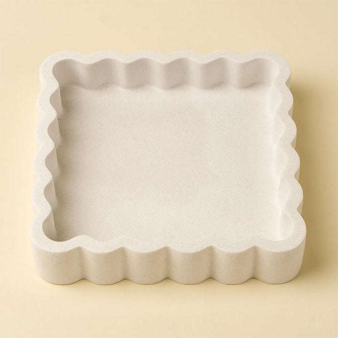 Scalloped Jewelry Plate, Square