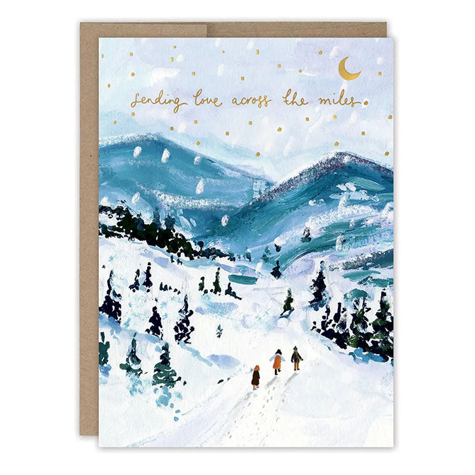 Sending Love Across Miles Holiday Card