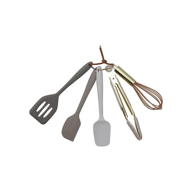 Silicone and Metal Kitchen Mini Tools, Set of 5