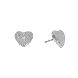 Hammered Heart Stud