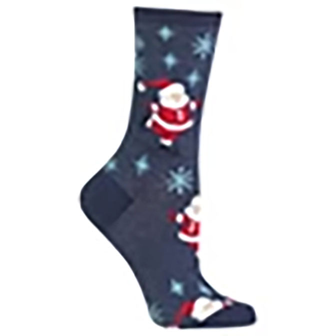 Womens Skating Santas Crew Socks